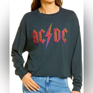 Daydreamer AC/DC Gray Long sleeve Cotton Shirt Size Small